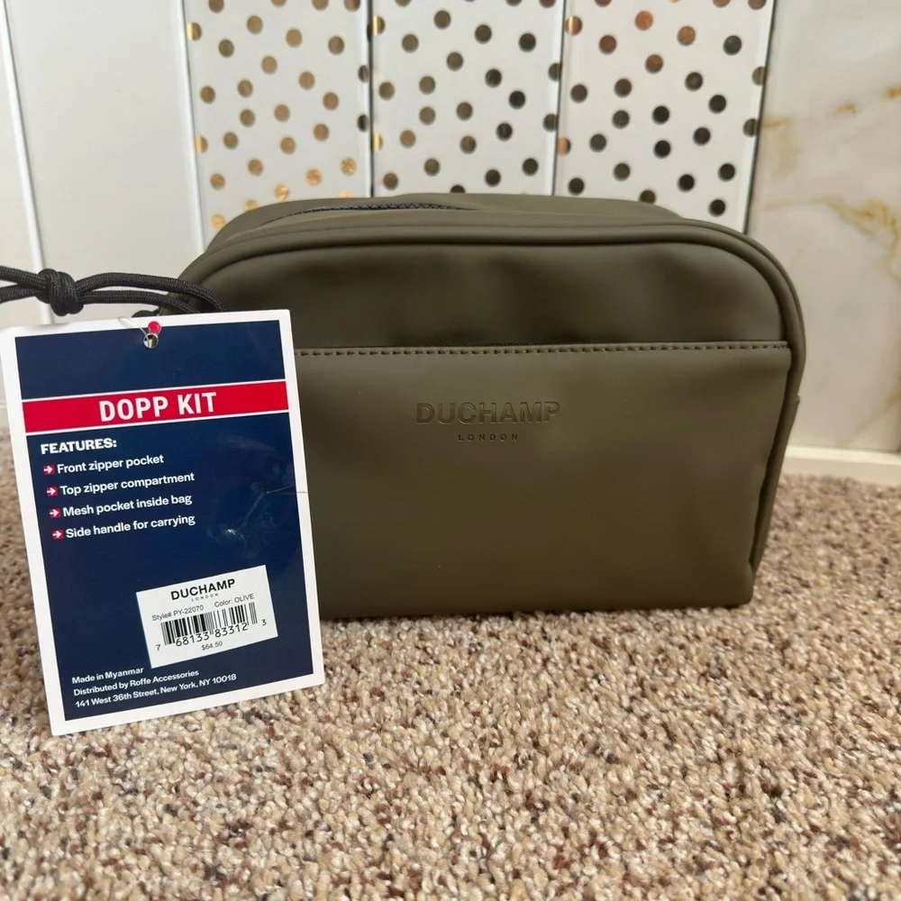 Duchamp London | Olive Green Dopp Kit - Picture 2 of 4